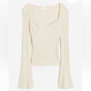 Rib knit H&M Sweater Cream Medium